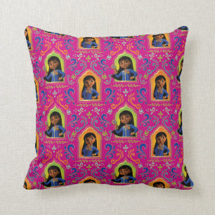 Coussin Mira Motif rose orné