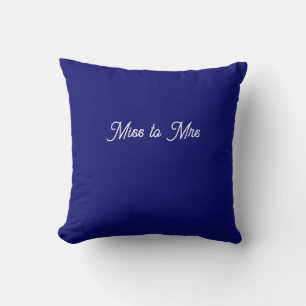 Coussin Miss à Mme Bleu clair