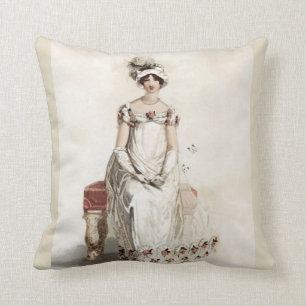 Coussin "Miss Bennet" Jane Austen Inspirée, passionnée d