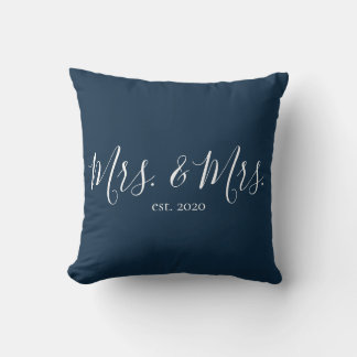 Coussin Mme et Mme Throw Pillow pour l'anniversaire des je