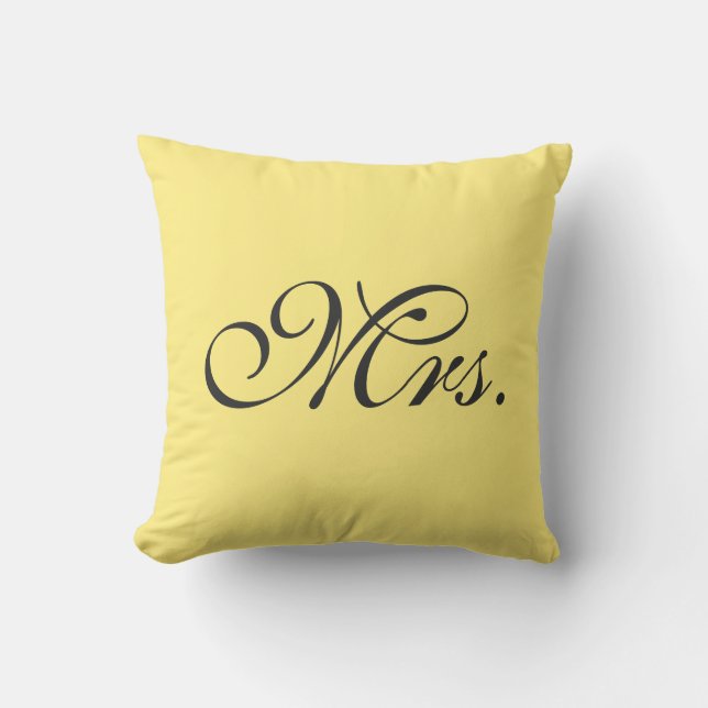 Coussin Mme jaune citron Pillow (Recto)