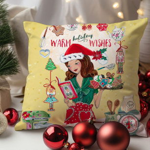 Coussin Mme Santa Chirstmas Casse-Noisette Cookies Cuisine
