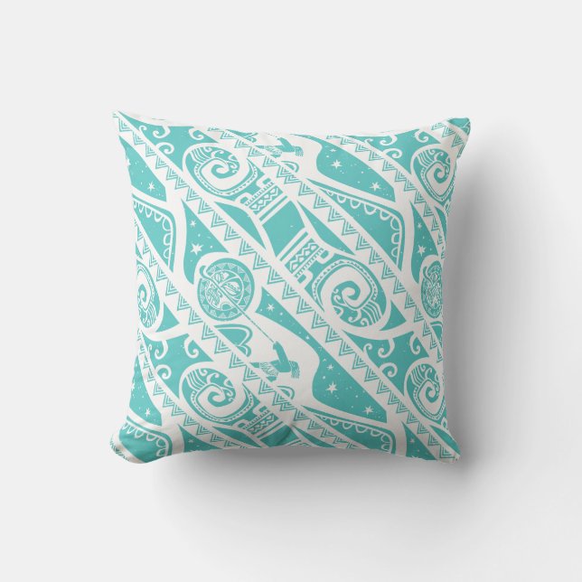 Coussin Moana | MOTIF TURQUOISE (Recto)