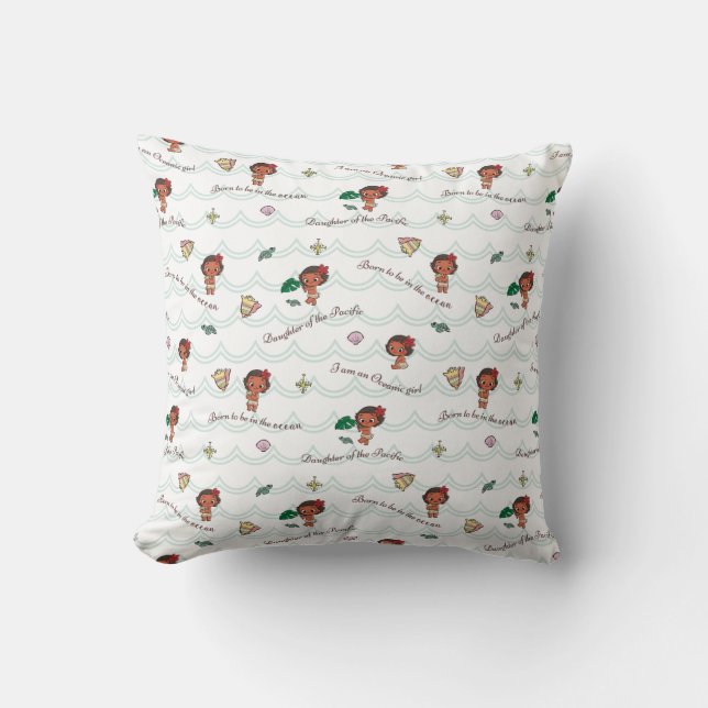 Coussin Moana | Né pour être dans le Motif Océan (Recto)
