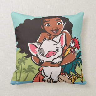 Coussin Moana   Pua & Heihei - Voyagers