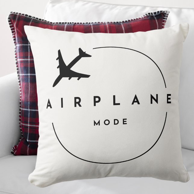 Coussin Mode avion, Voyage, Script minimal, Aviation (Créateur téléchargé)