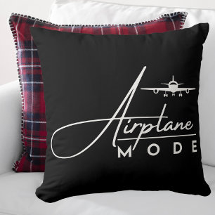 Coussin Mode Avion, Voyage, Script Minimaliste, Aviation