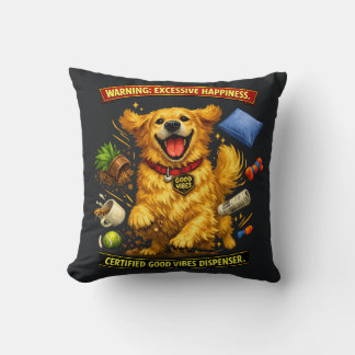 Coussin Mode Chaos Golden Retriever Activé
