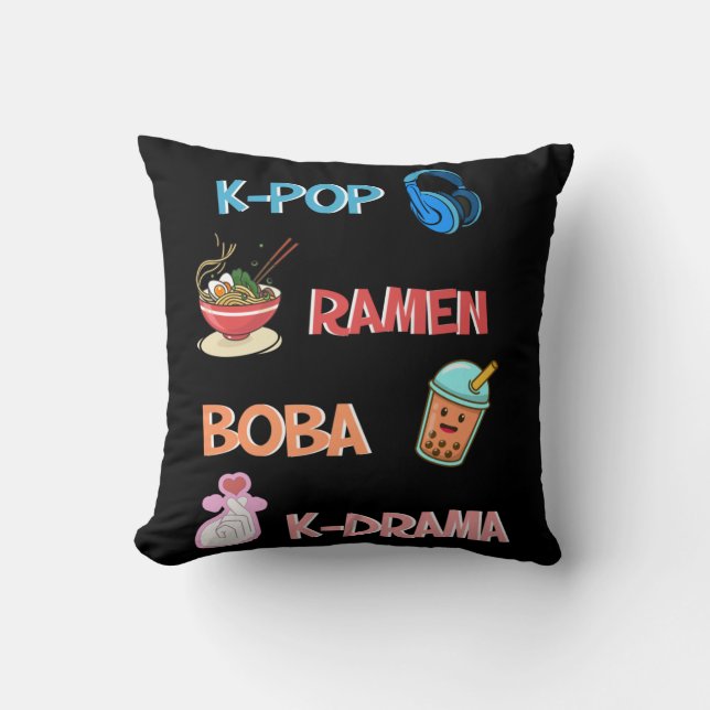 Coussin Mode K-Pop pour les fans de K-Drama et K-Pop corée (Recto)