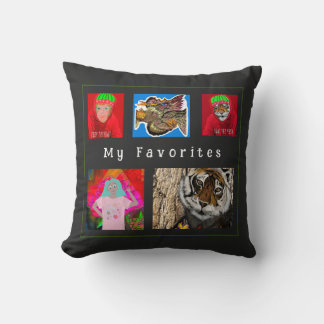 Coussin Modèle de 5 photos : « Mes favoris » Utilisez vos