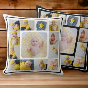 Coussin Modèle de collage personnalisé de 13 photos DIY