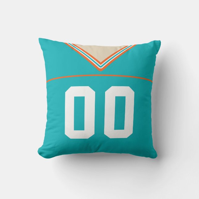 Coussin Modèle de football Turquoise LAX (Recto)