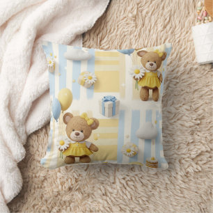 Coussin Modèle de jardin de marguerites Ourson (8)