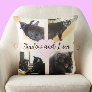 Coussin Modèle de photo Amis animaux de compagnie avec nom