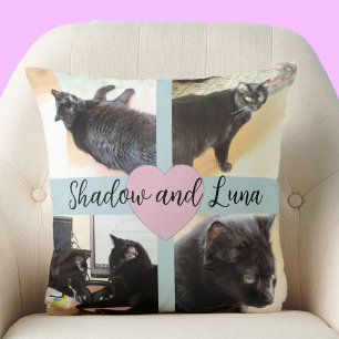Coussin Modèle de photo Amis animaux de compagnie avec nom