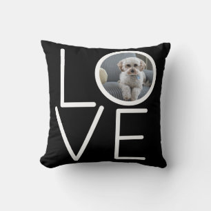 Coussin Modèle de photo d'amour personnalisé