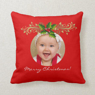 Coussin Modèle de photo de Noël Xmas Bébé famille