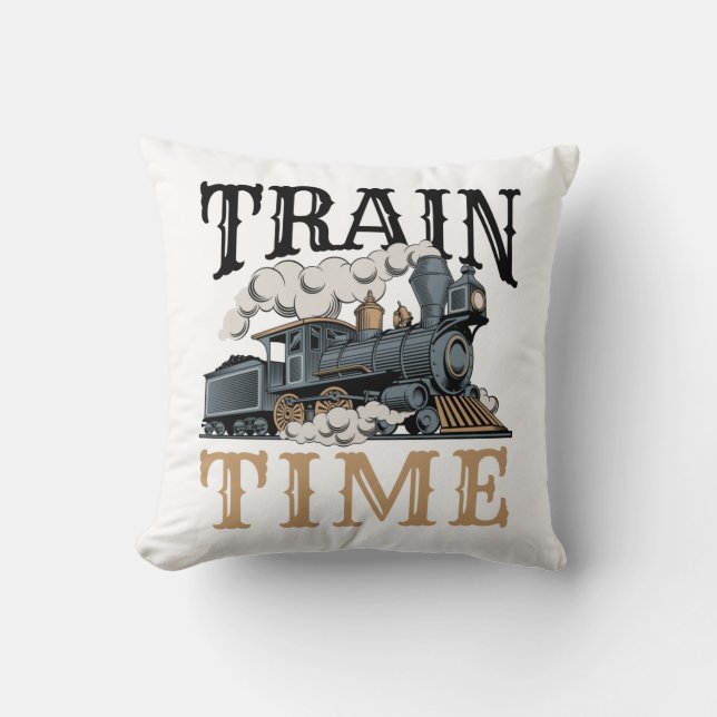 Coussin Modèle de temps ferroviaire Hobbyiste ferroviaire (Recto)