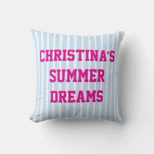 Coussin Modèle de texte à rayures fines 
