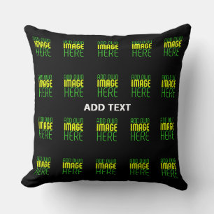 COUSSIN MODÈLE DE TEXTE D'IMAGE NOIRE SIMPLE ET MODERNE