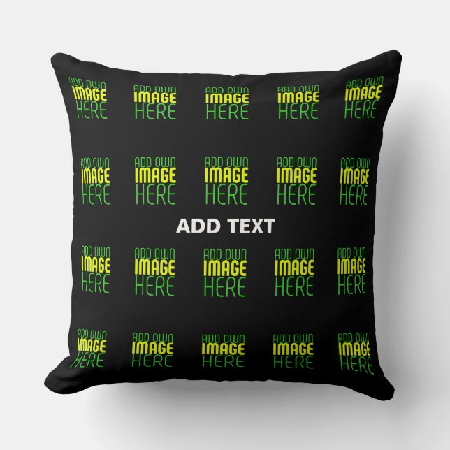 COUSSIN MODÈLE DE TEXTE D'IMAGE NOIRE SIMPLE ET MODERNE (Recto)