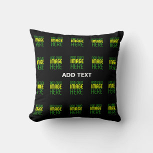 COUSSIN MODÈLE DE TEXTE D'IMAGE NOIRE SIMPLE ET MODERNE