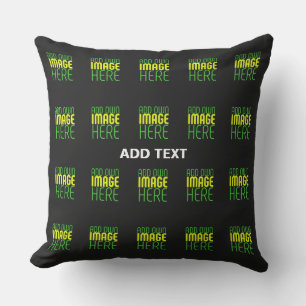 COUSSIN MODÈLE DE TEXTE D'IMAGE NOIRE SIMPLE ET MODERNE