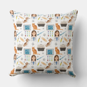 Coussin Modèle de vétérinaire coloré DVM