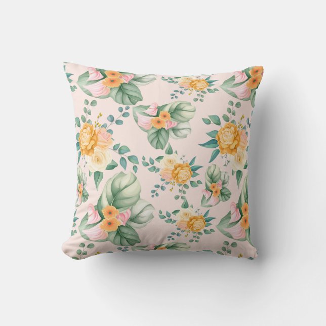 Coussin Modèle floral classique (Recto)