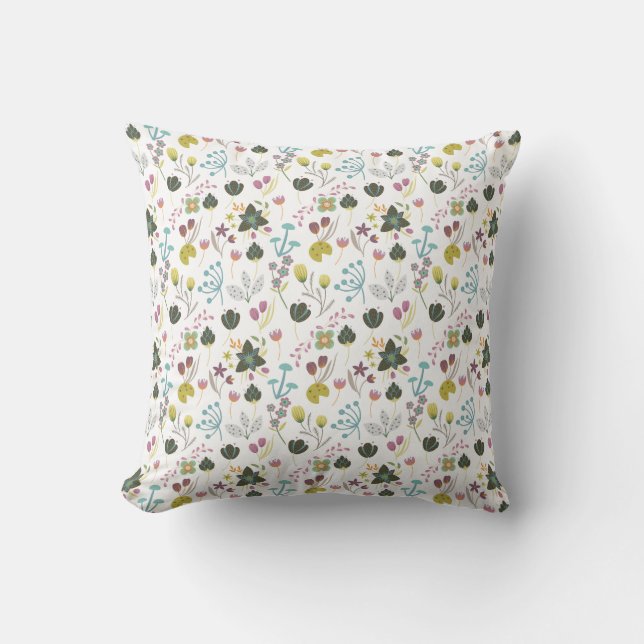 Coussin Modèle floral cool (Recto)