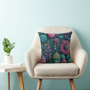 Coussin Modèle floral de conte de Whimsical