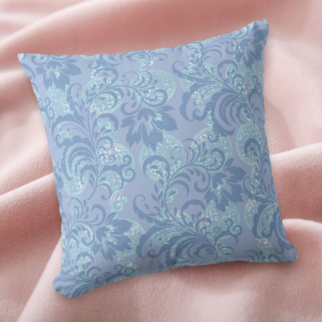 Coussin Modèle floral de lavande bleue (Créateur téléchargé)