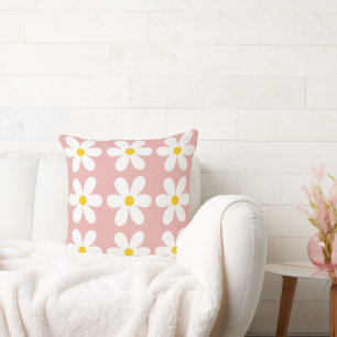 Coussin Modèle floral de marguerite rétro