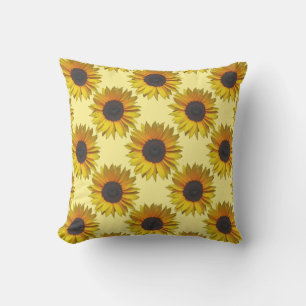 Coussin Modèle floral de tournesol