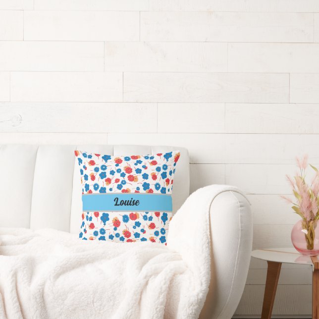 Coussin Modèle floral Fleur sauvage coloré (Canapé)