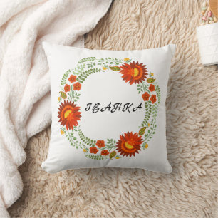 Coussin Modèle floral folklorique ukrainien. La coutume uk