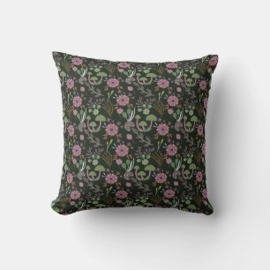 Coussin Modèle floral foncé