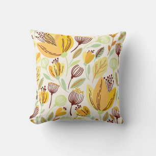 Coussin Modèle Floral Jaune à main mignonne