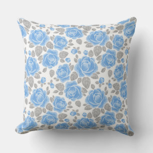 Coussin Modèle floral. Roses aquarelle /2