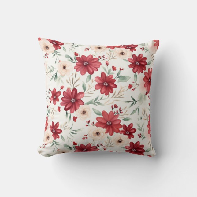 Coussin Modèle Floral Vintage (Recto)