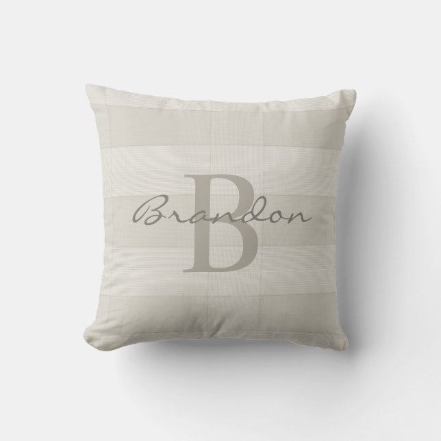 Coussin Modèle moderne élégant de la lettre B de manuscrit (Recto)
