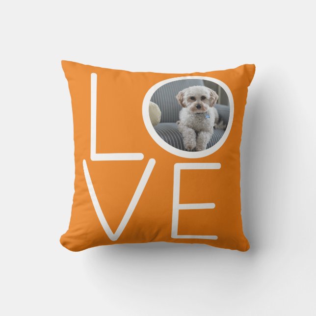 Coussin Modèle photo d'amour personnalisé (Recto)