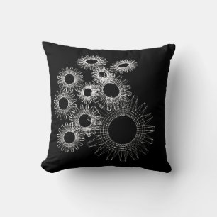 Coussin Modèle tridimensionnel filaire, squelette