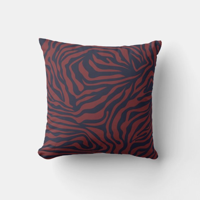 Coussin Modèle Zebra moderne Noël Preppy Poster de animal (Recto)