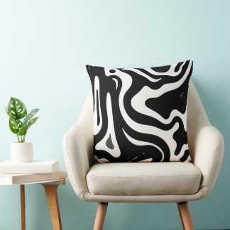 Coussin Modern Abstract Figures Black & White Design