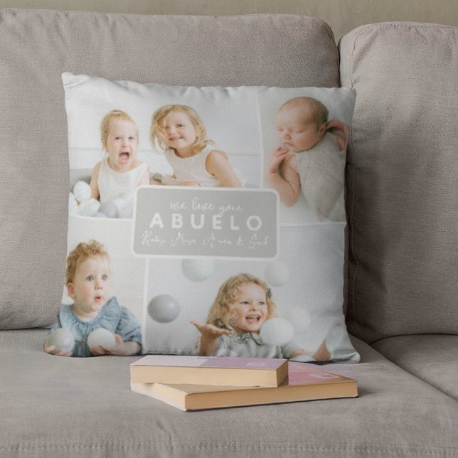 Coussin Modern Abuelo 4 Photo Gray (Créateur téléchargé)
