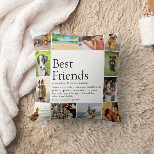Coussin Modern Best Friends Définition Collage photo (Couverture)