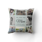 Modern Chic WE LOVE YOU Mom Family Photo Collage