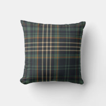 Modern Elegant Dark Green Plaid 