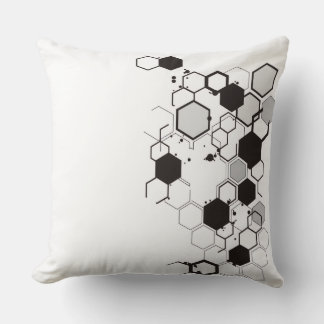 Coussin Modern Geometric Hexagon Throw Pillow